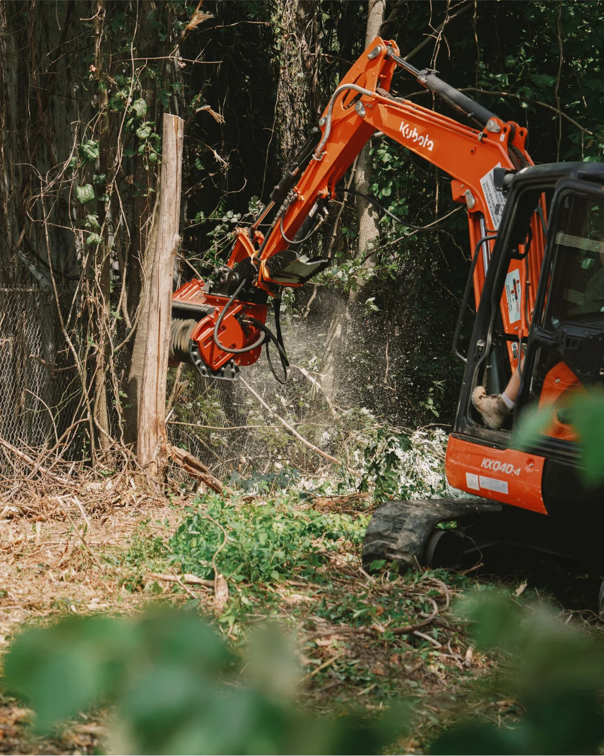 Excavator job site equipment guide image