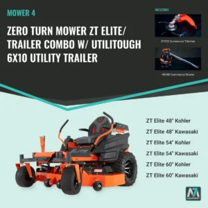 Bad Boy zero turn mower and trailer combo