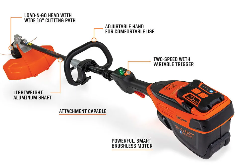 Bad Boy cordless string trimmer detail