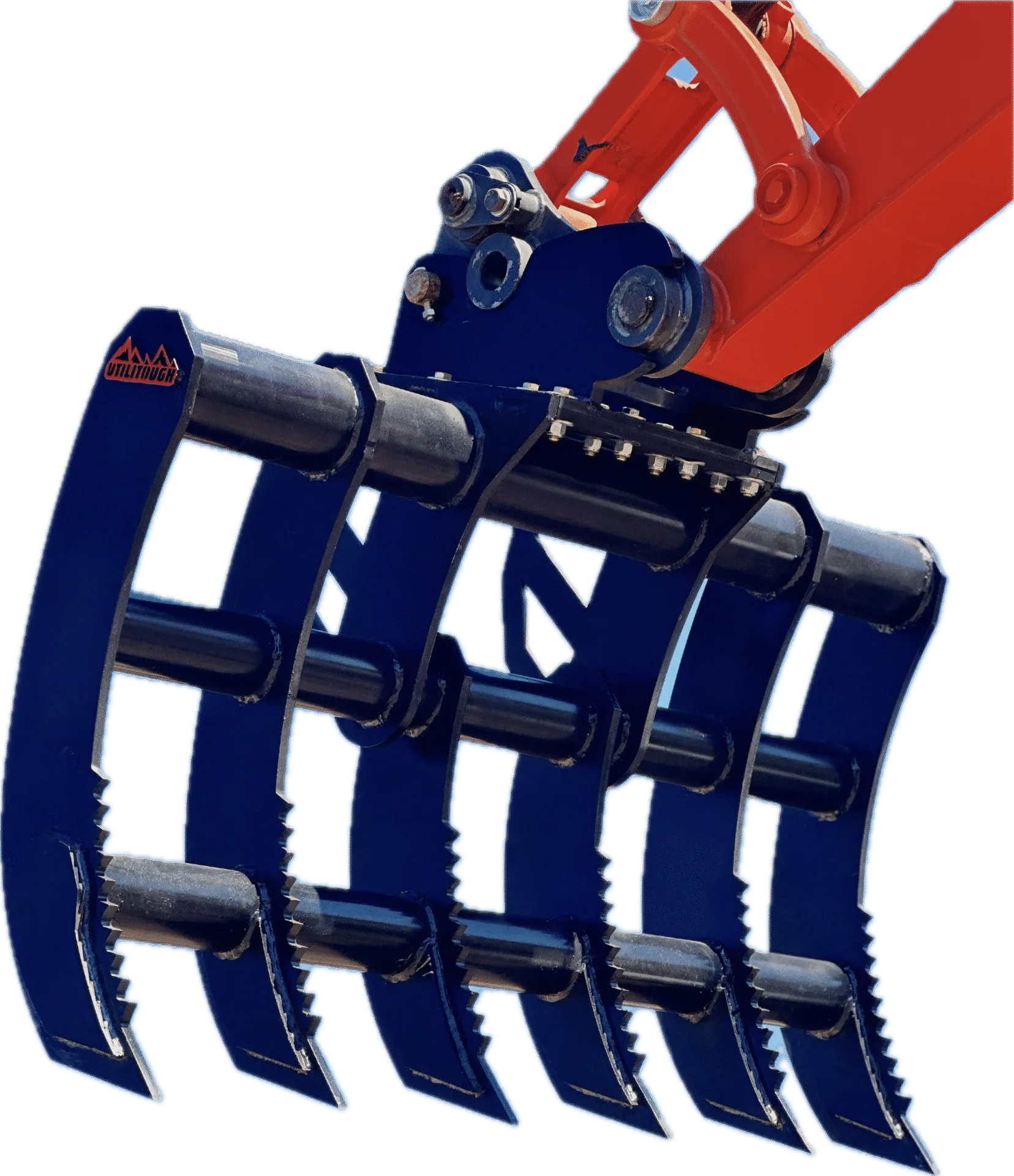 Utilitough excavator grapple attachment