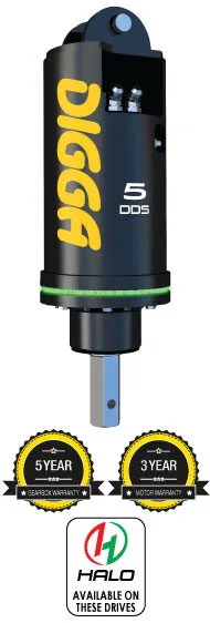 5DDS - HIGH FLOW DRIVE WT HALO - 2.5" HEX SHAFT WITH SINGLE PIN MOUNT - M7 Equipment